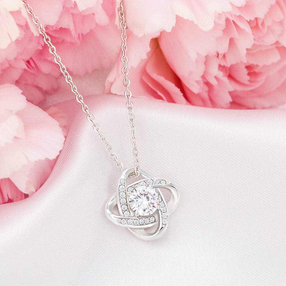Boundless Love: The Eternal Loveknot Necklace - A Heartfelt Gift from Mom